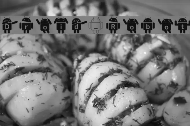 Droid_Robot Font examples