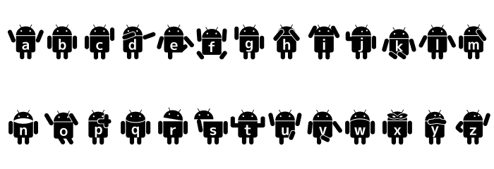 Droid_Robot Font LOWERCASE
