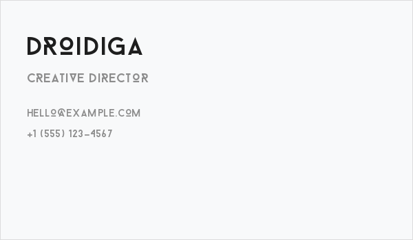 Droidiga Business Card