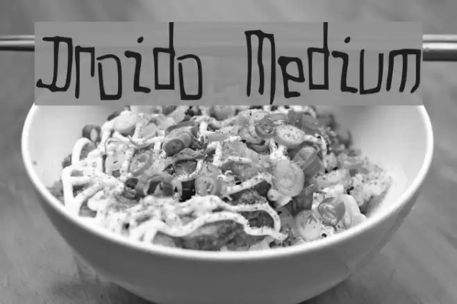 Droido Medium Font examples