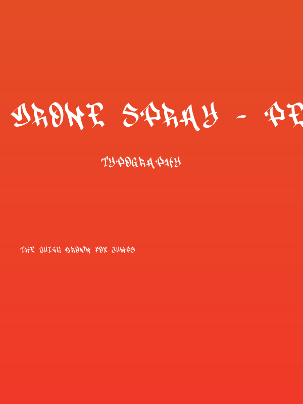 Drone Spray - Personal Use Poster