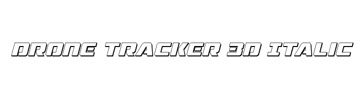 Drone Tracker 3D Italic  免费字体下载