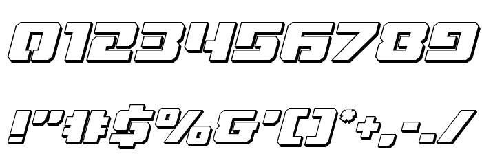 Drone Tracker 3D Italic Font OTHER CHARS