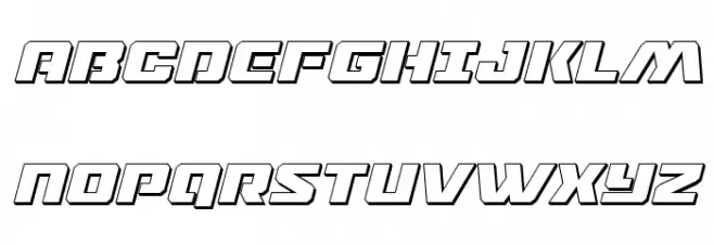 Drone Tracker 3D Italic Caratteri MAIUSCOLE