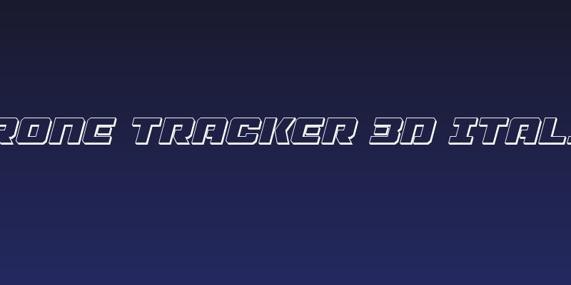 Drone Tracker 3D Italic Social Header