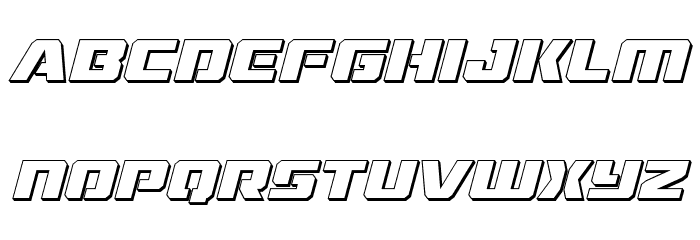 Drone Tracker 3D Italic Font LOWERCASE