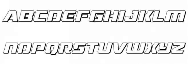 Drone Tracker 3D Italic 字体 小写