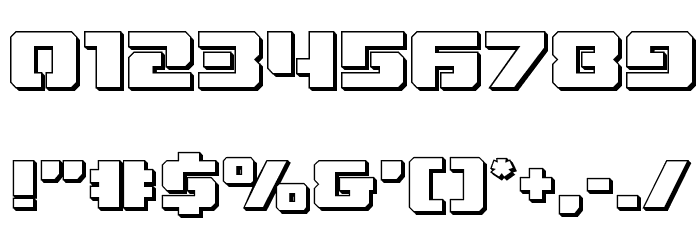 Drone Tracker 3D Font OTHER CHARS