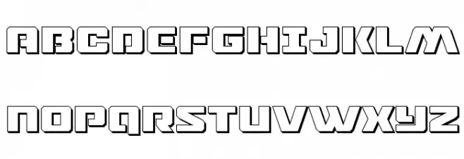 Drone Tracker 3D Schriftart Groß