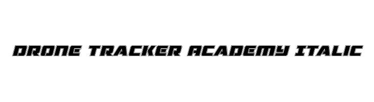 Drone Tracker Academy Italic  font caratteri gratis