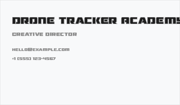 Drone Tracker Academy Business Card