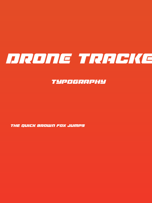 Drone Tracker Bold Italic Poster