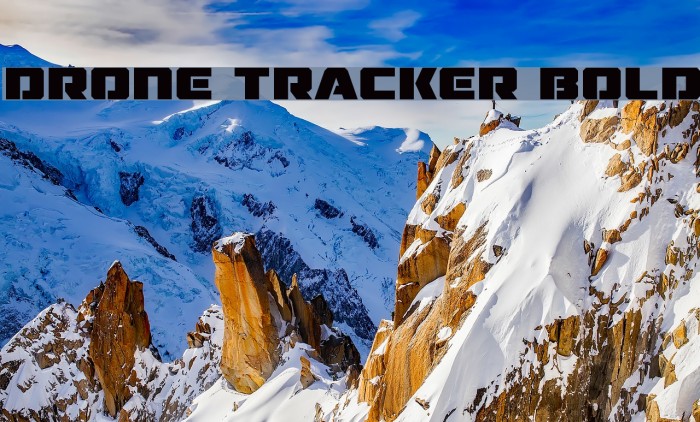 Drone Tracker Bold Font examples