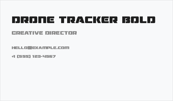 Drone Tracker Bold Business Card