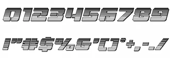 Drone Tracker Chrome Italic Font OTHER CHARS