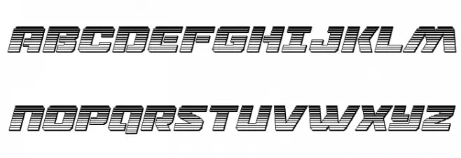 Drone Tracker Chrome Italic Шрифта ВЕРХНИЙ
