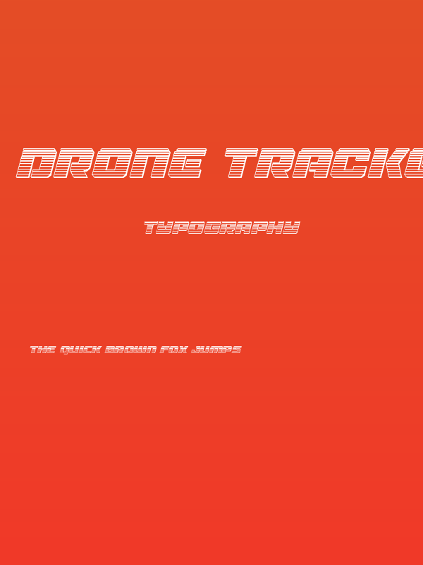 Drone Tracker Chrome Italic Poster