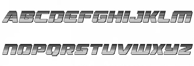 Drone Tracker Chrome Italic 字体 小写