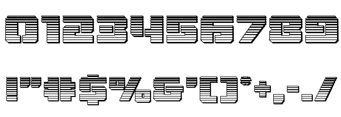 Drone Tracker Chrome Font OTHER CHARS
