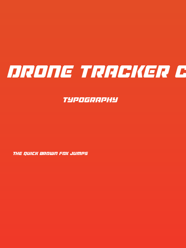 Drone Tracker Condensed Italic Poster