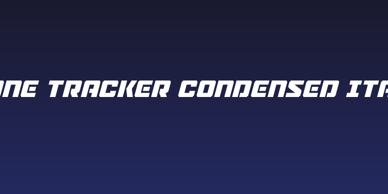 Drone Tracker Condensed Italic Social Header