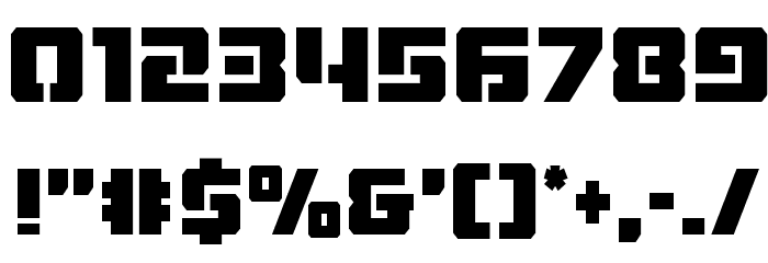 Drone Tracker Condensed Font OTHER CHARS