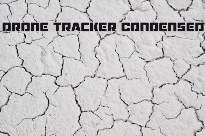 Drone Tracker Condensed Font examples