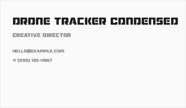 Drone Tracker Condensed Business Card