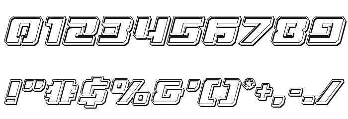 Drone Tracker Engraved Italic Font OTHER CHARS