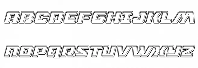 Drone Tracker Engraved Italic Шрифта ВЕРХНИЙ