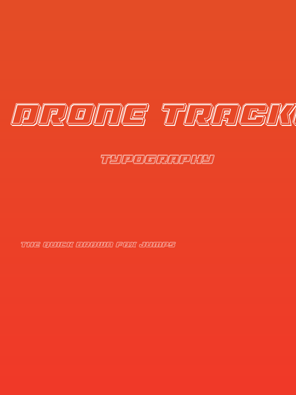 Drone Tracker Engraved Italic Poster