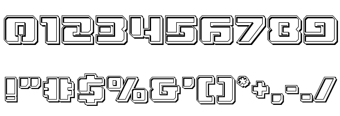 Drone Tracker Engraved Font OTHER CHARS