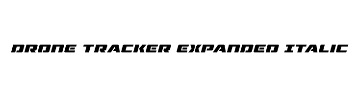 Drone Tracker Expanded Italic  Frei Schriftart Herunterladen