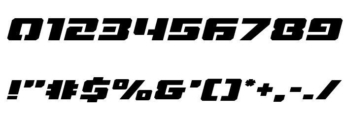 Drone Tracker Expanded Italic Font OTHER CHARS