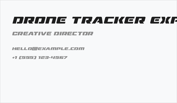 Drone Tracker Expanded Italic Business Card