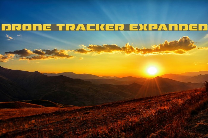 Drone Tracker Expanded Font examples