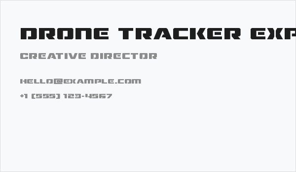 Drone Tracker Expanded Business Card