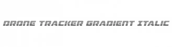 Drone Tracker Gradient Italic  font caratteri gratis