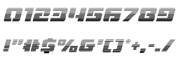 Drone Tracker Gradient Italic Font OTHER CHARS