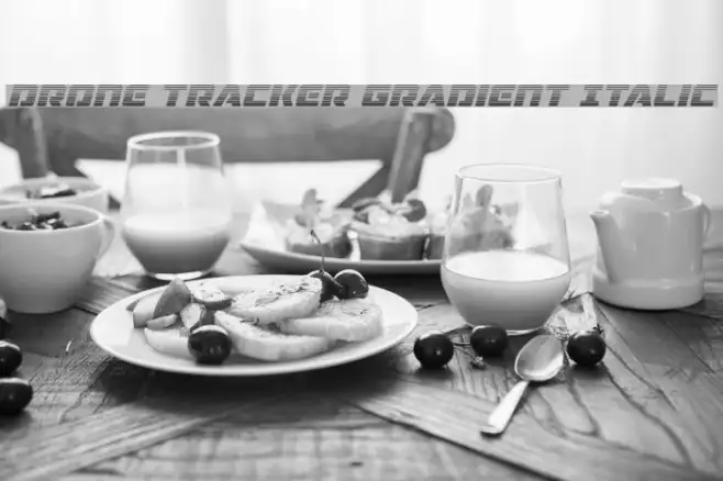 Drone Tracker Gradient Italic Example 1