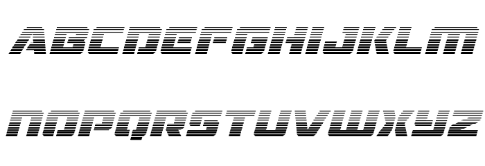 Drone Tracker Gradient Italic Font LOWERCASE