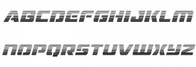 Drone Tracker Gradient Italic フォント 小文字