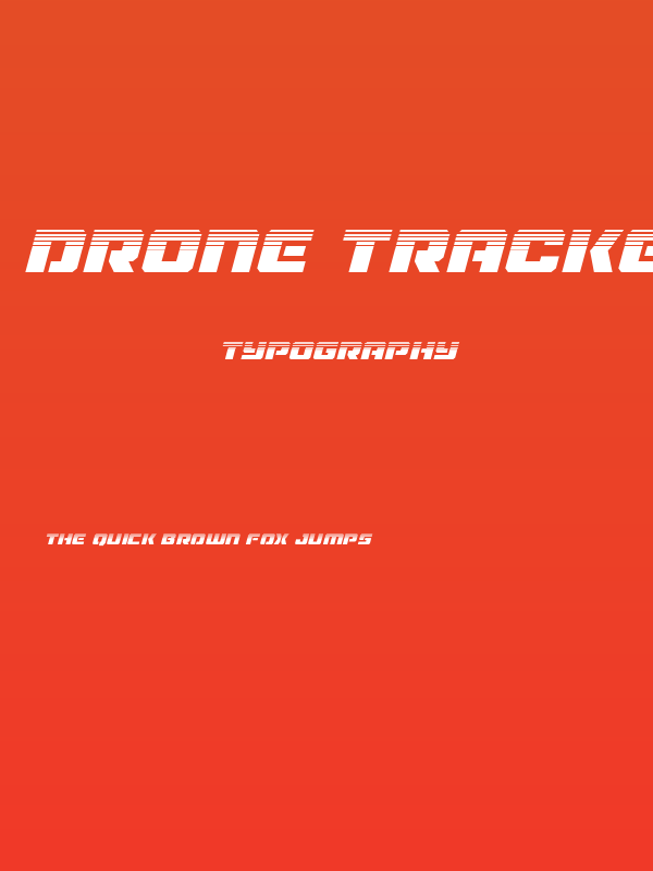 Drone Tracker Halftone Italic Poster