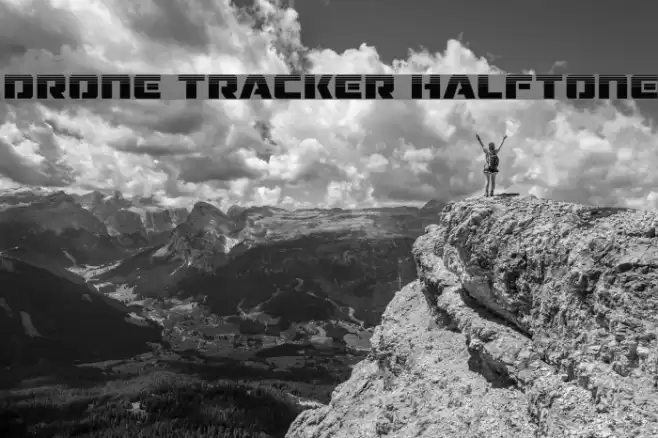 Drone Tracker Halftone Font examples