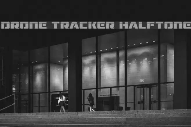Drone Tracker Halftone Font examples