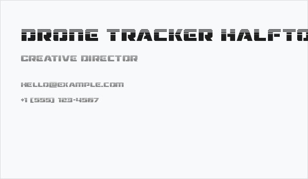 Drone Tracker Halftone Business Card