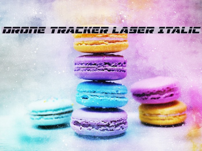 Drone Tracker Laser Italic Font examples