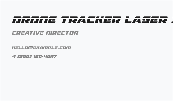 Drone Tracker Laser Italic Business Card