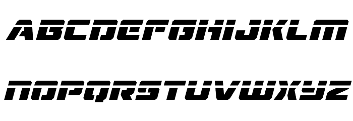 Drone Tracker Laser Italic Font LOWERCASE