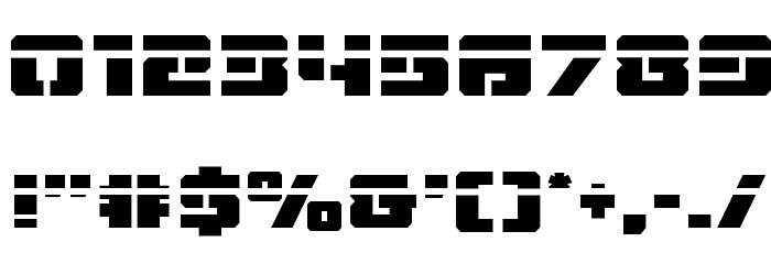 Drone Tracker Laser Font OTHER CHARS